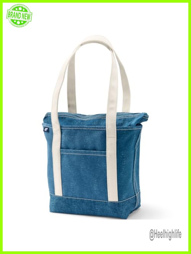 Canvas Zip Top Tote Bag - Structured Reinforced Base, 5 Pockets, Laptop